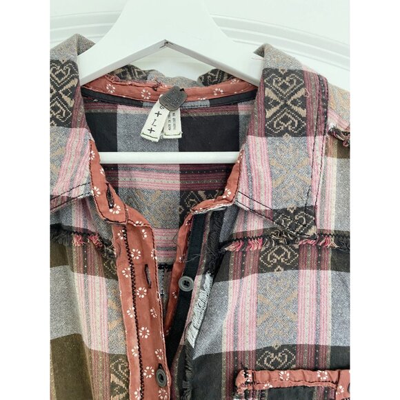 FREE PEOPLE I Pink Button Up Top - Picture 3 of 5